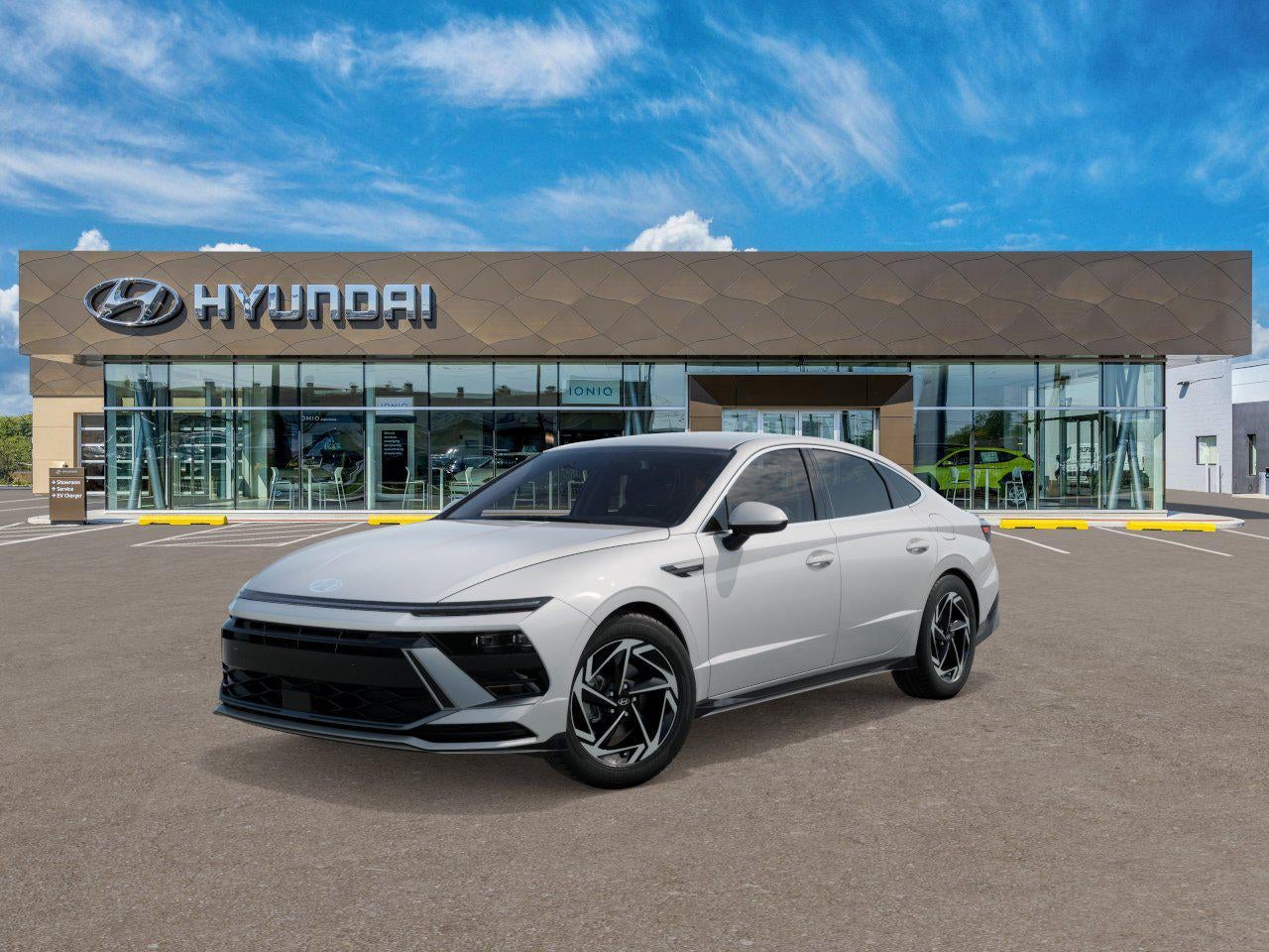2026 Hyundai SONATA SEL Sport in Serenity White — front three-quarter view