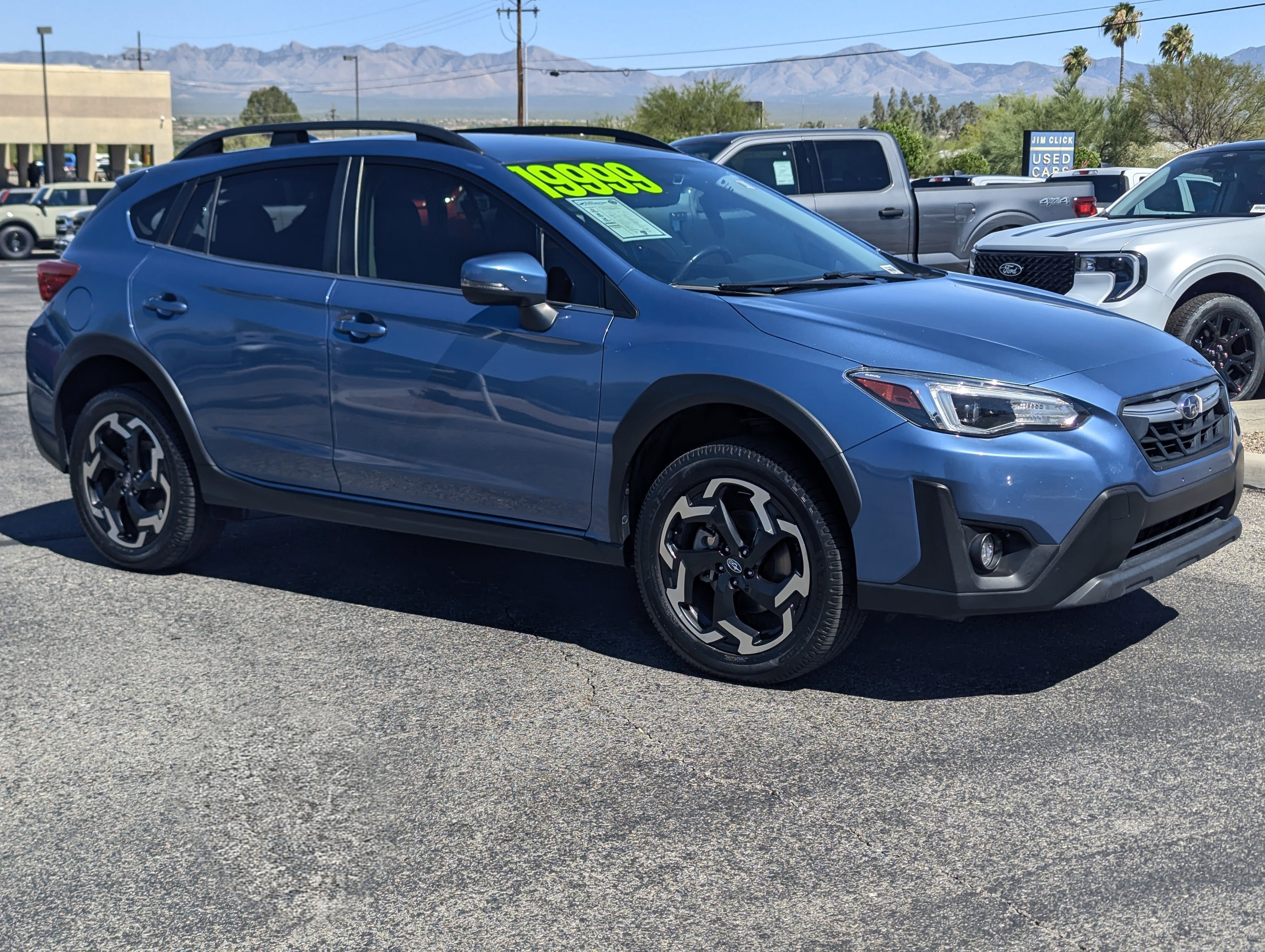 2021 Subaru Crosstrek Limited in Horizon Blue Pearl — front three-quarter view